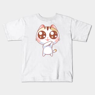 Cute cat is feeling very happy Kids T-Shirt